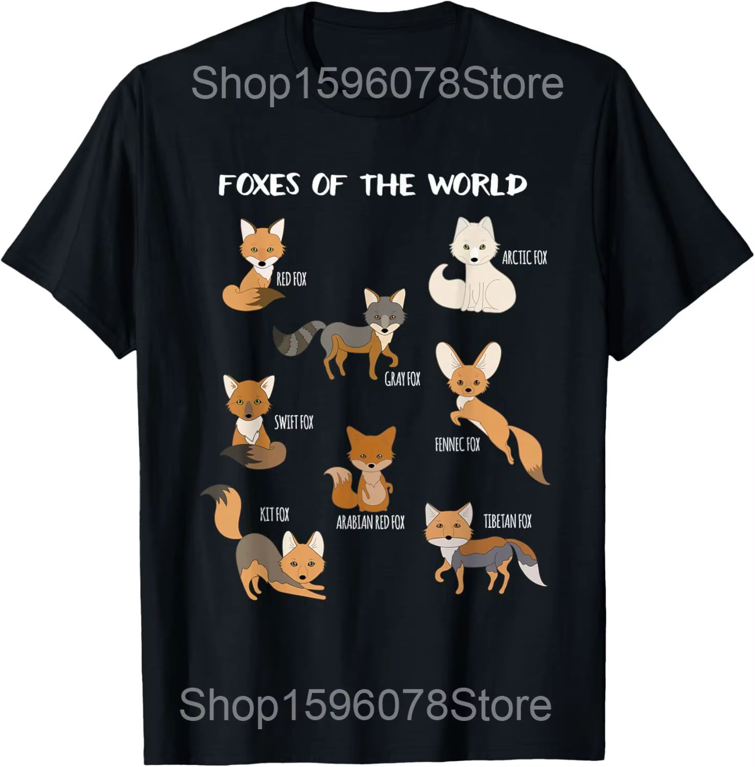 Kawaii renard animaux du monde éducatif amoureux des animaux t-shirts hommes Streetwear t-shirt à ma