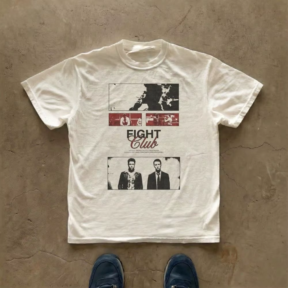 T-shirt graphique avec citation de film Fight Club, T-shirt du film de David Fincher, T-shirt graphi