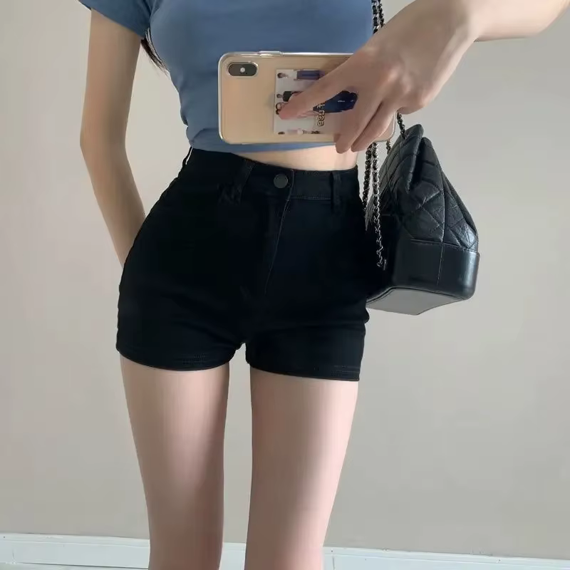 Short en Denim brut déchiré pour femmes, mode, ourlet trapèze, pantalons chauds d'été, Streetwear, v