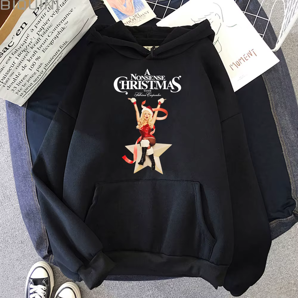 Sweat à capuche Sabrina Carpenter pour hommes et femmes, impression graphique de Noël, sweat-shirt d