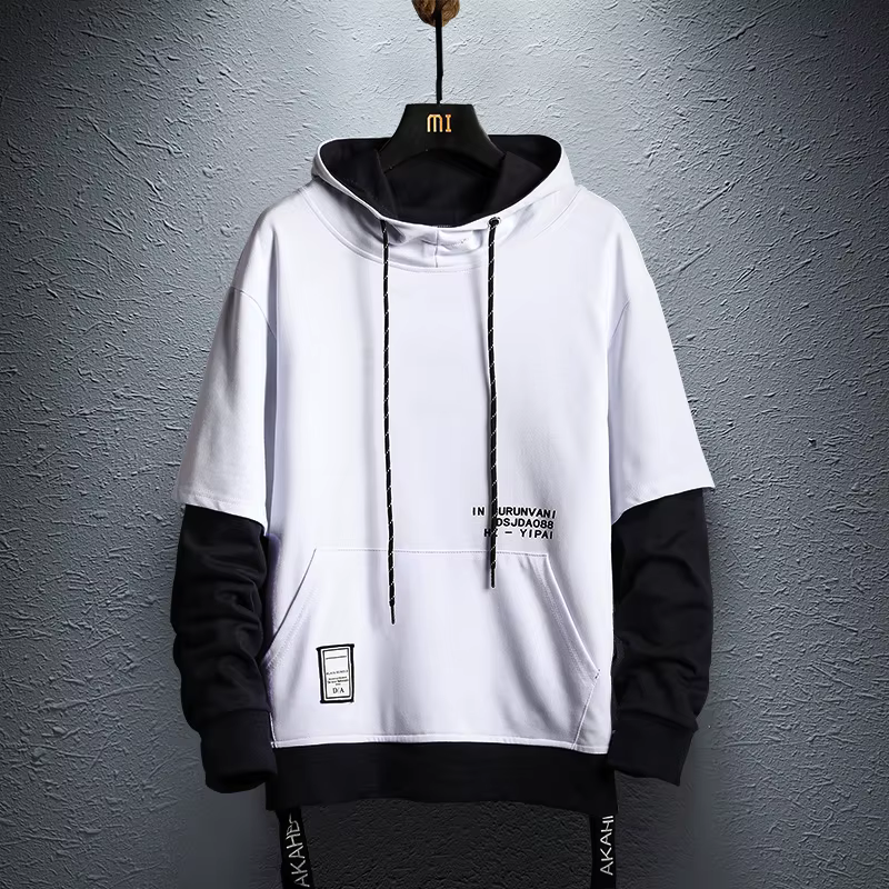 Nouveau sweat à capuche Patchwork Hip Hop hommes pull à capuche Streetwear décontracté mode vêtement
