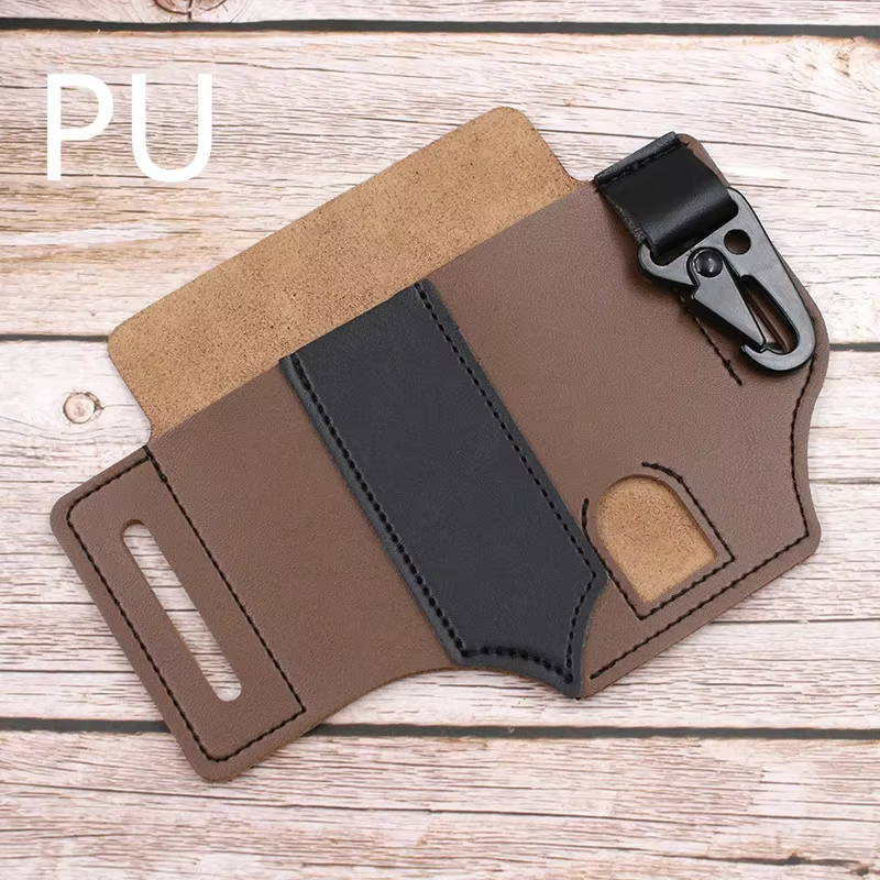 Gaine en cuir pour maroquinerie, multi-outils, organisateur de poche EDC, pochette pour couteau tact