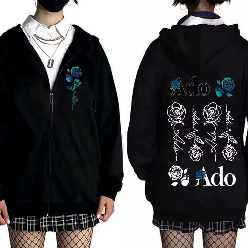 Ado World Tour 2025 Hibana sweat à capuche avec fermeture éclair hommes femmes vêtements mode Style 