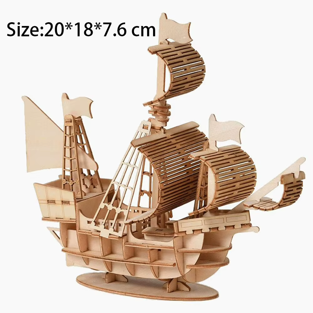 Puzzle en bois d'avion de voilier 3D, modèle d'assemblage, Kit de construction d'artisanat, jouets p