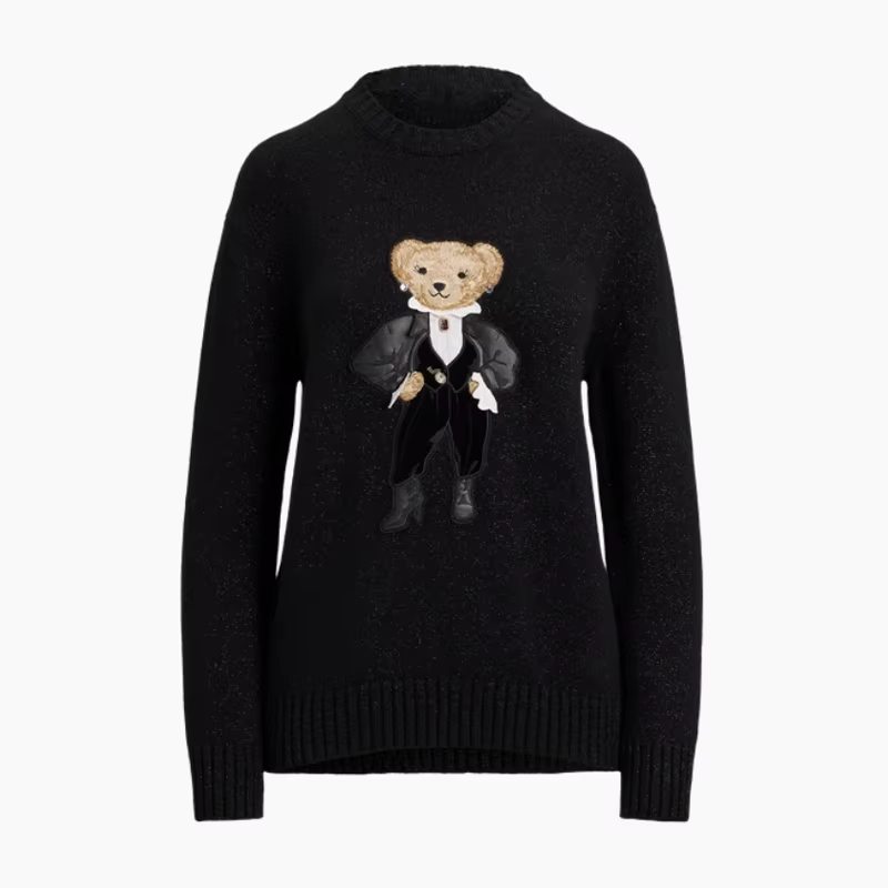 Teddy Bear vacances métallique cachemire tricot pull ample tricots pull à manches longues hauts mant