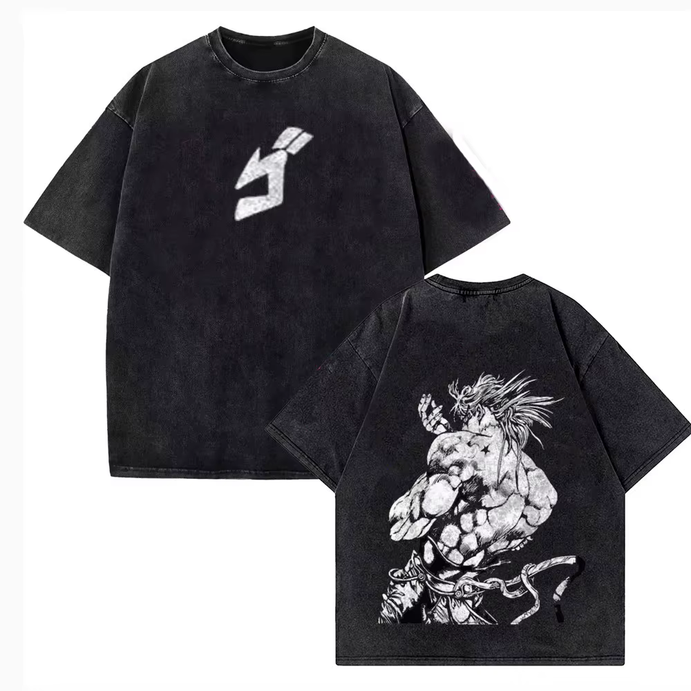T-shirt Anime JoJo's Bizarre Adventure pour hommes, vêtements à manches courtes, t-shirt en coton la