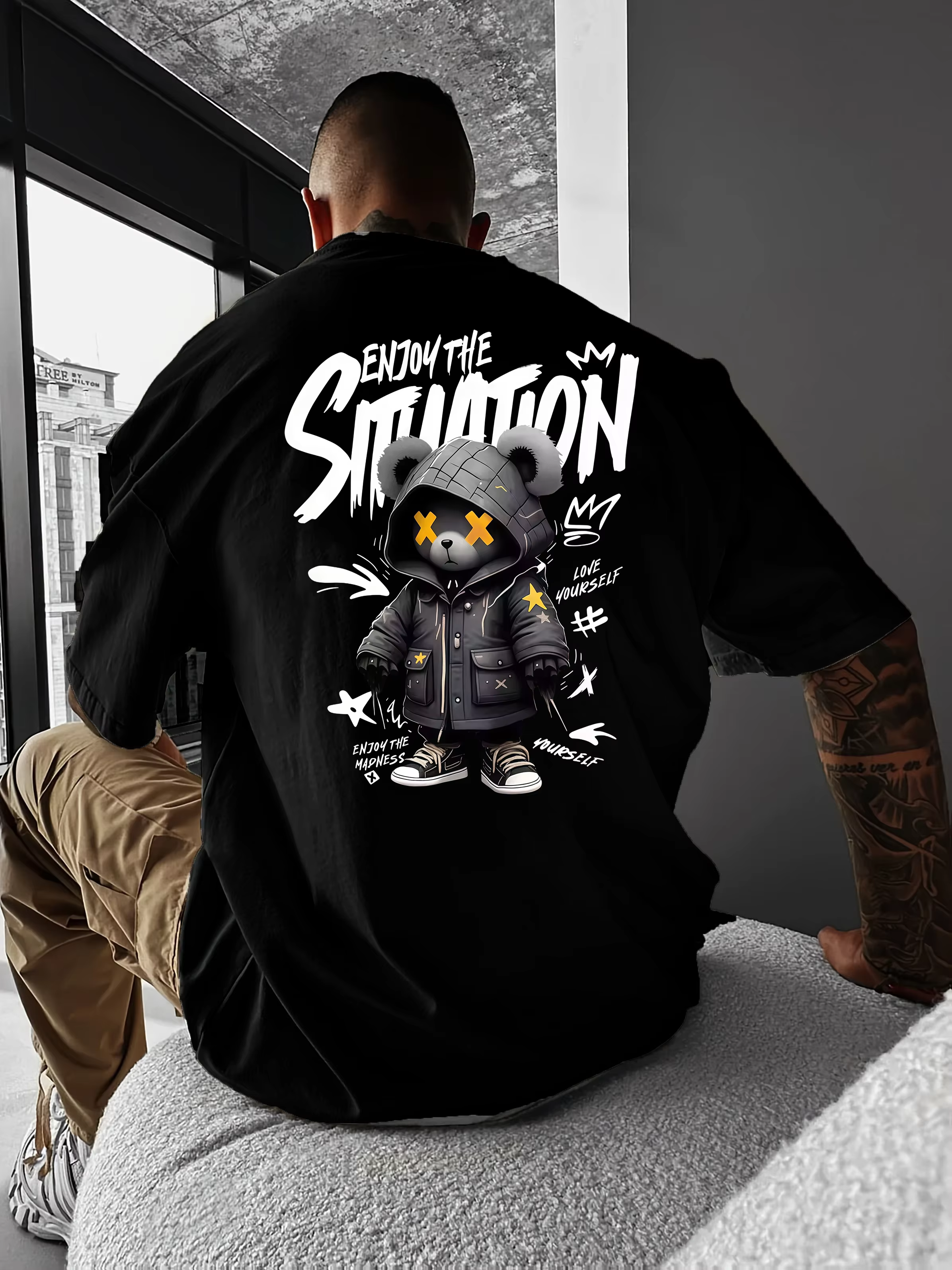 T-shirt en coton de haute qualité, best-seller. Vêtements décontractés et tendance pour le printemps
