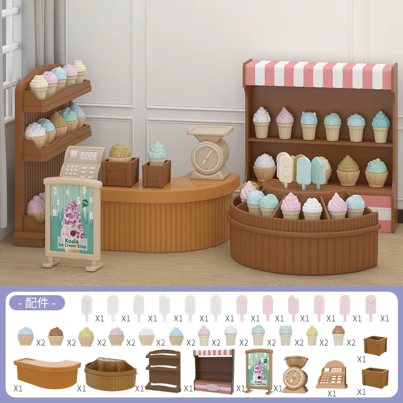 Mini maison de poupée, accessoires de meubles, jeux de supermarché, jouets d'éducation intellectuell