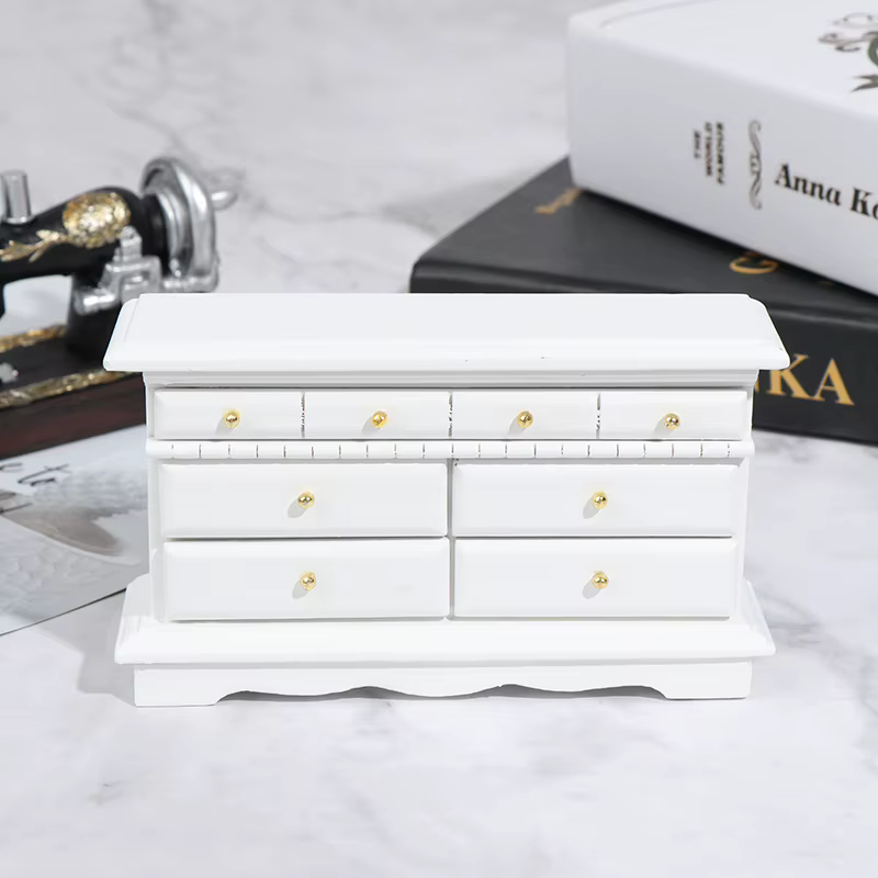 ✰ ✪ Armoire de rangement miniature pour maison de poupée 1:12, modèle de commode pour maison de poup