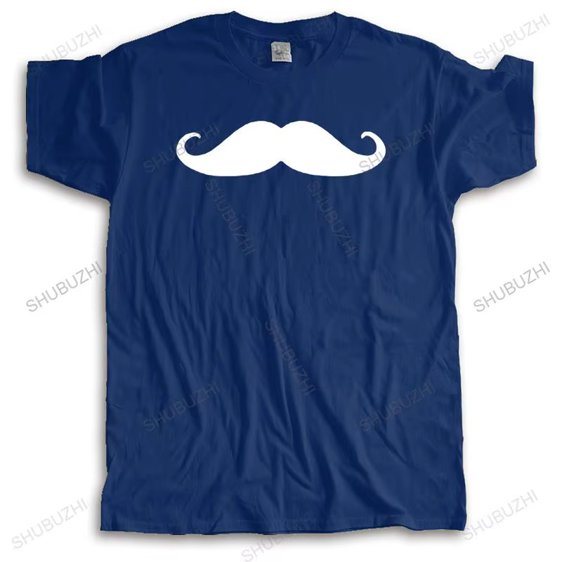 T-shirt manches courtes pour hommes, décontracté, humoristique, créatif, publicité, hiphop, moustach