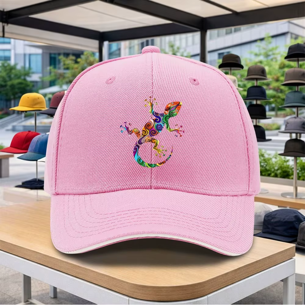 Casquette de baseball Swirling Gecko unisexe, réglable, à visière incurvée, pour sports de plein air