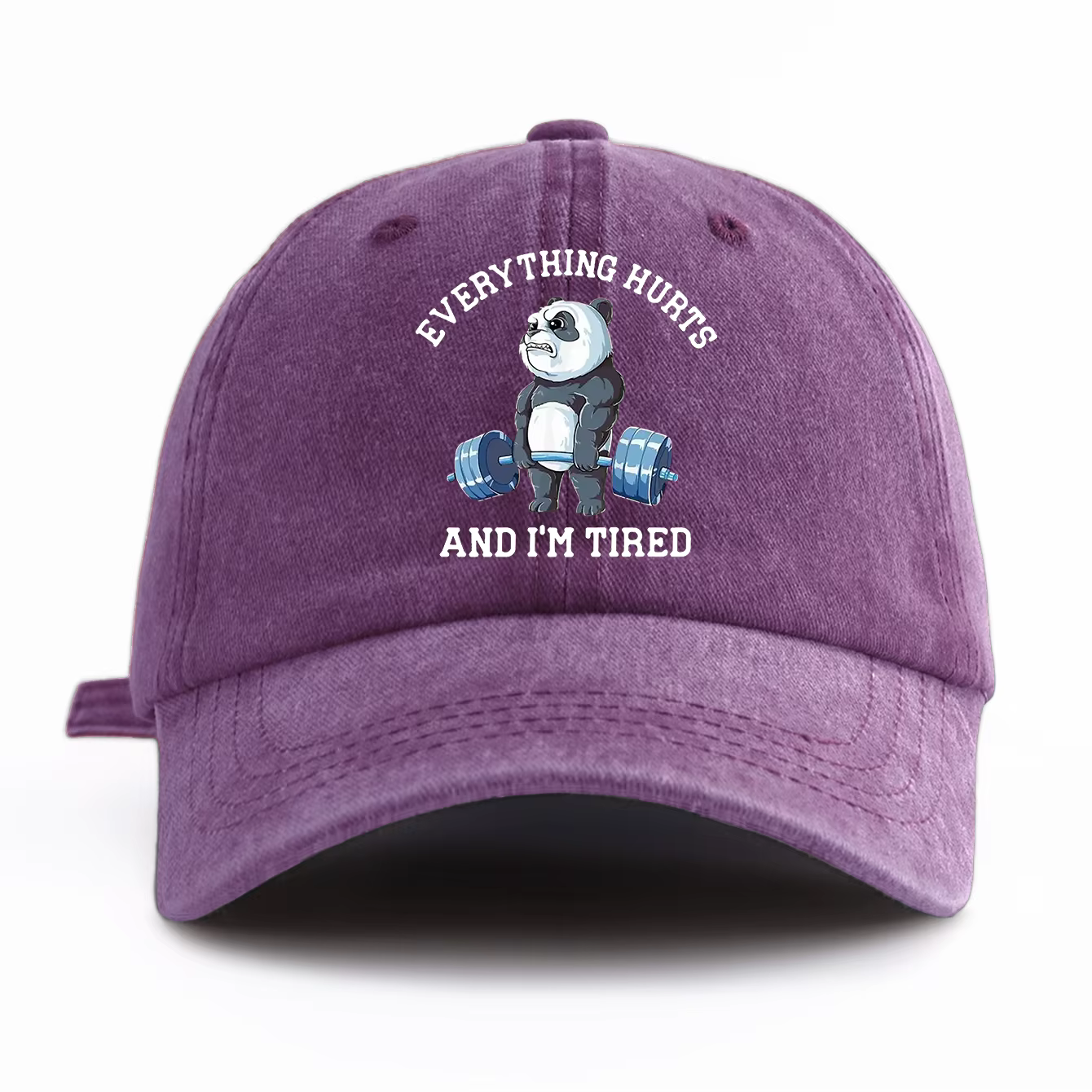 Casquette de Baseball délavée imprimée PANDA pour adultes, chapeau de papa réglable et doux, Style r