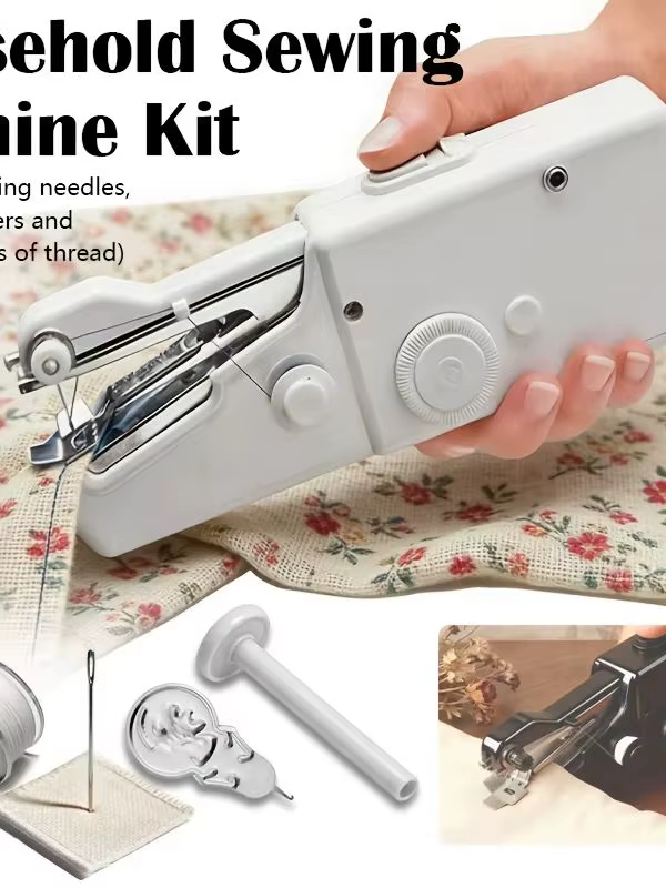 Kit de couture portable – Couture rapide à piles pour tissus et vêtements, comprend aiguille, enfile