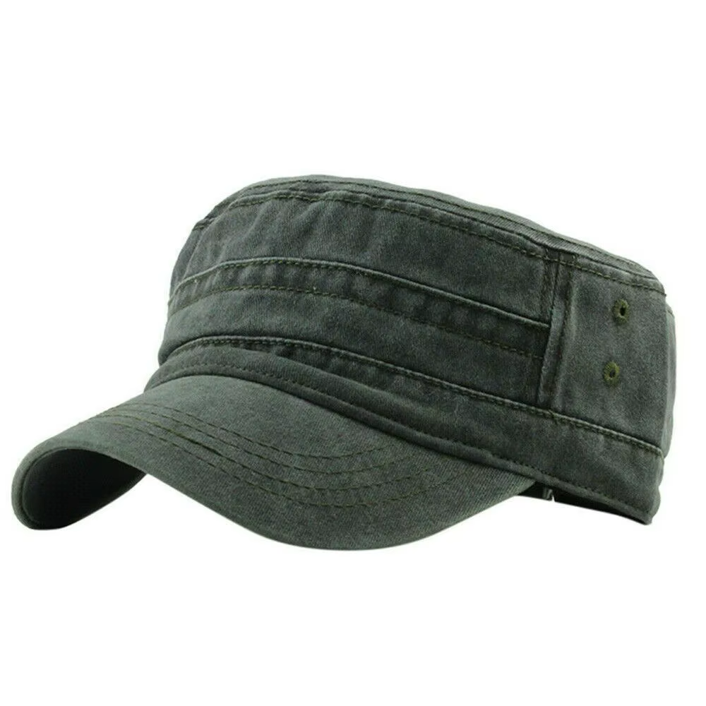 Casquette plate de l'armée en coton pur pour homme, grande tête, casquette de Baseball d'extérieur, 