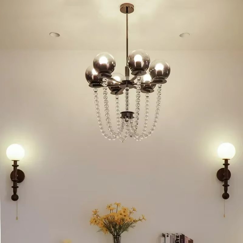 Plafonnier au Design Rétro Français, Design Luxueux, Haut de Gamme, Luminaire Décoratif de Plafond, 