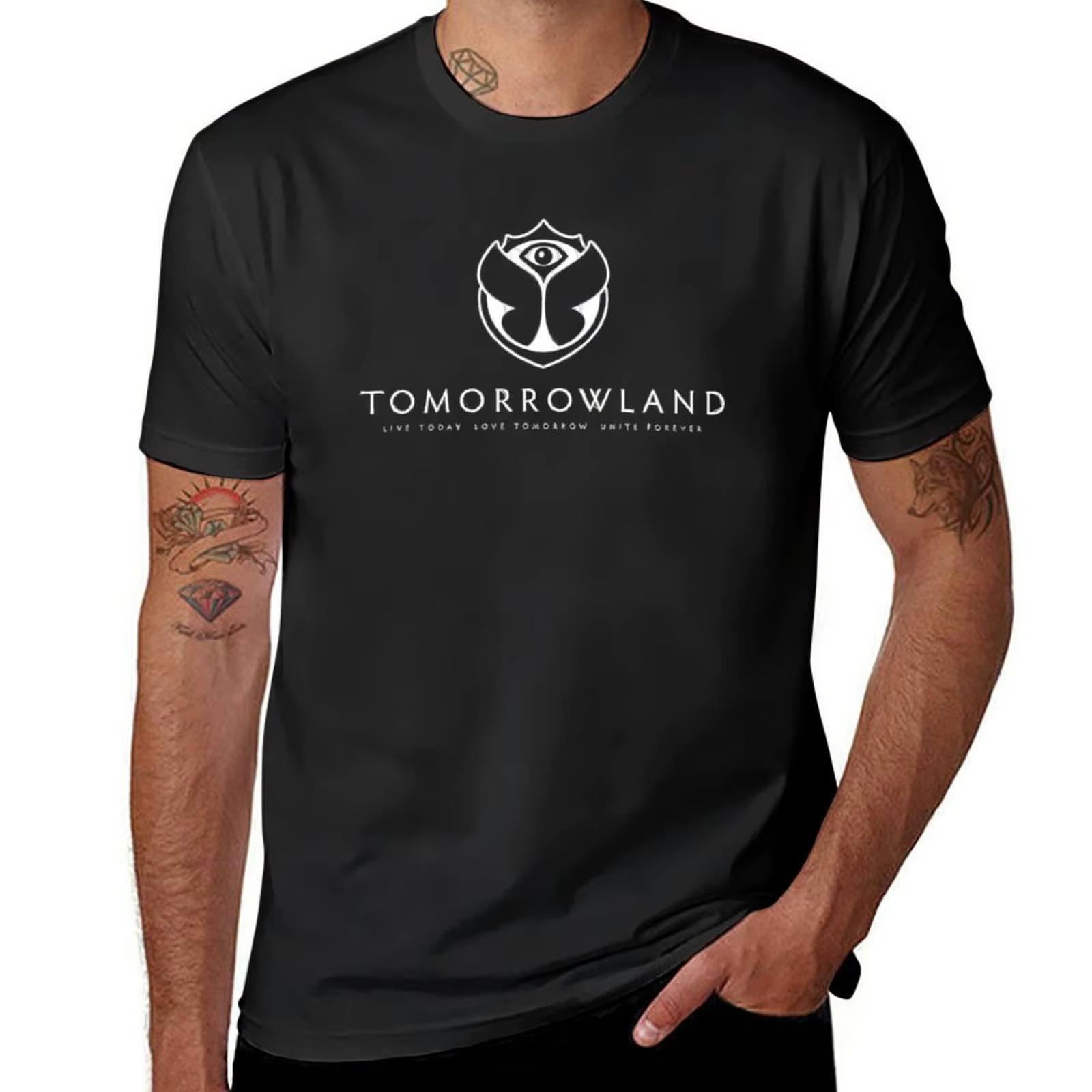 T-shirt uni Tomorrowland Festival pour hommes, vêtements de médicaments, nouveau