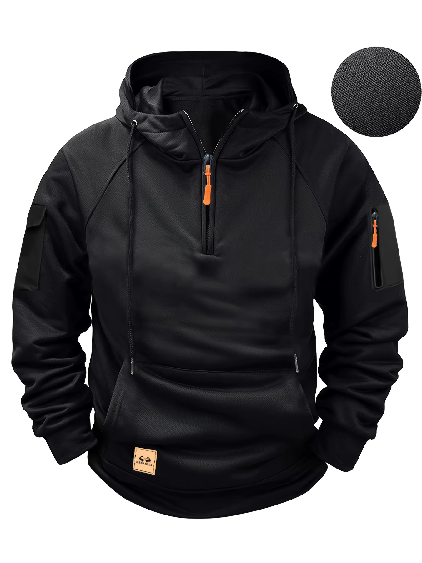 Sweat à capuche 2025 printemps et automne hommes à capuche fermeture éclair Multi poche sport course