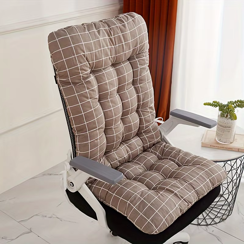 Coussin de chaise de bureau ergonomique avec support de dossier intégré – Convient à une utilisation