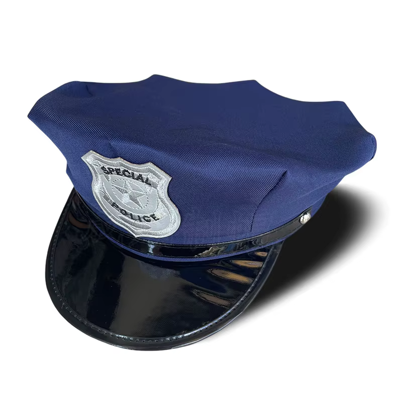 Casquette octogonale de la police, classique, pour adultes, pour Cosplay, spectacle sur scène, fête,