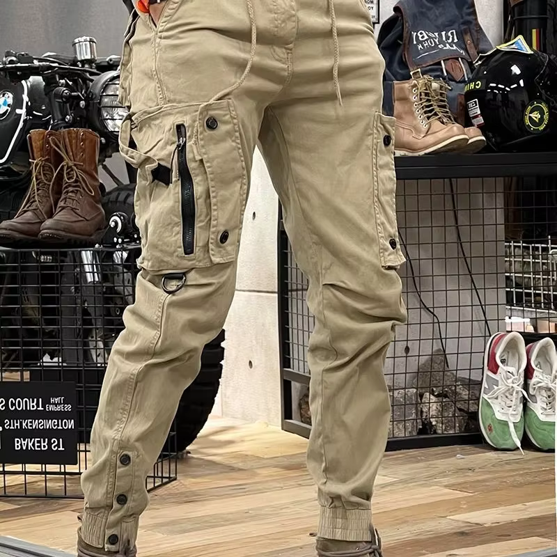 Pantalon Cargo pour Homme, Moto Biker At FJMan, Slim, Randonnée, Trekking en Plein Air, Long, Pas Ch