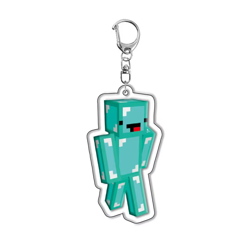 Porte-clés en acrylique Minecraft, pendentif, marchandises du jeu Sandbox, DIY, livraison directe, t