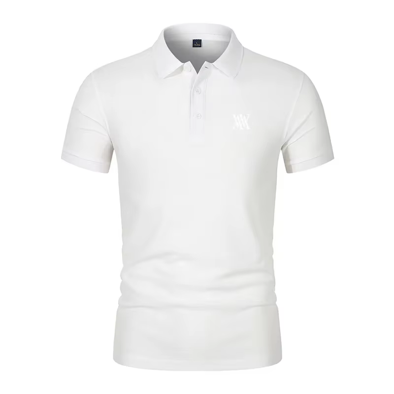 T-shirt de golf pour homme, col polo, manches courtes, style business décontracté, t-shirt imprimé s