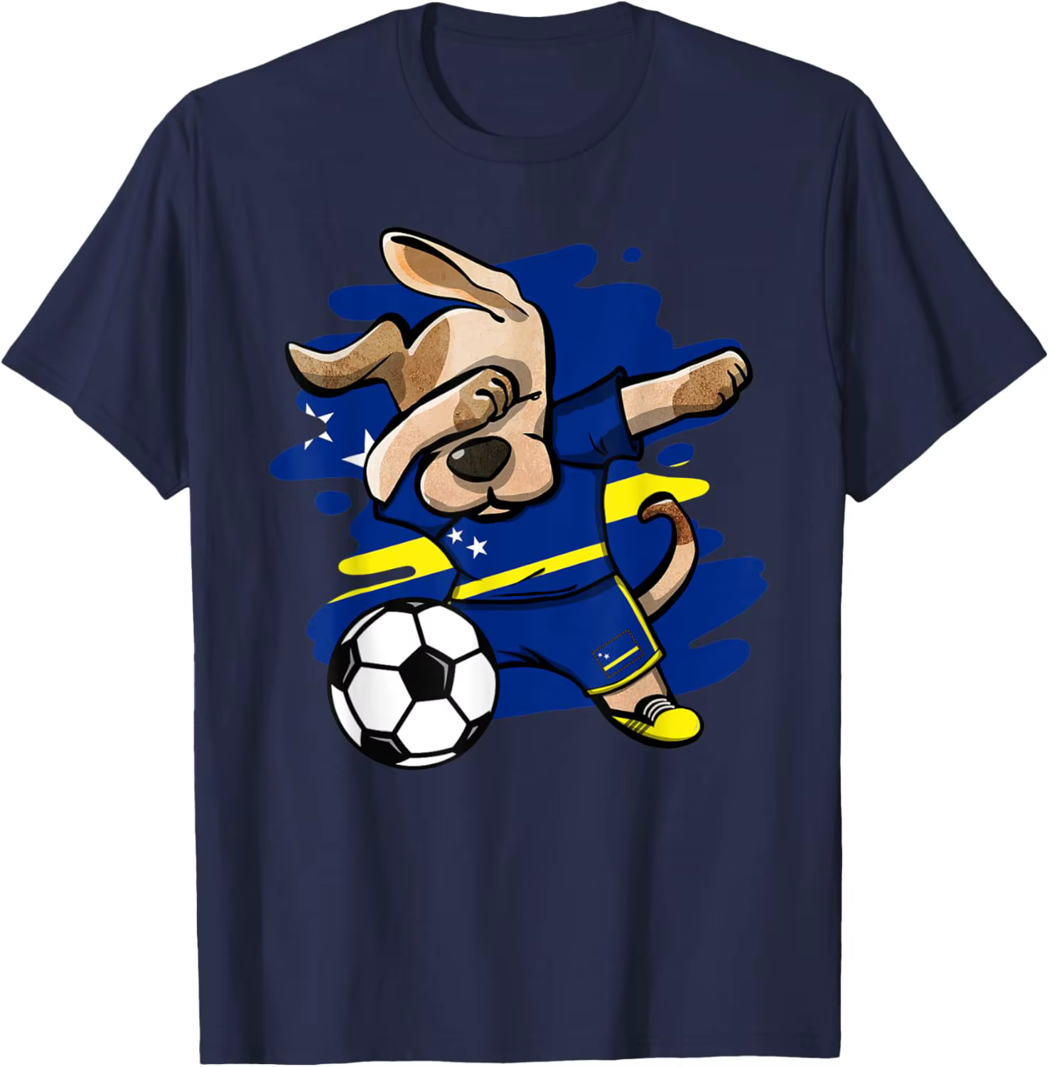 Dabbing chien Curacao Fans de Football maillot Curacao drapeau Football hommes femmes enfants T-Shir