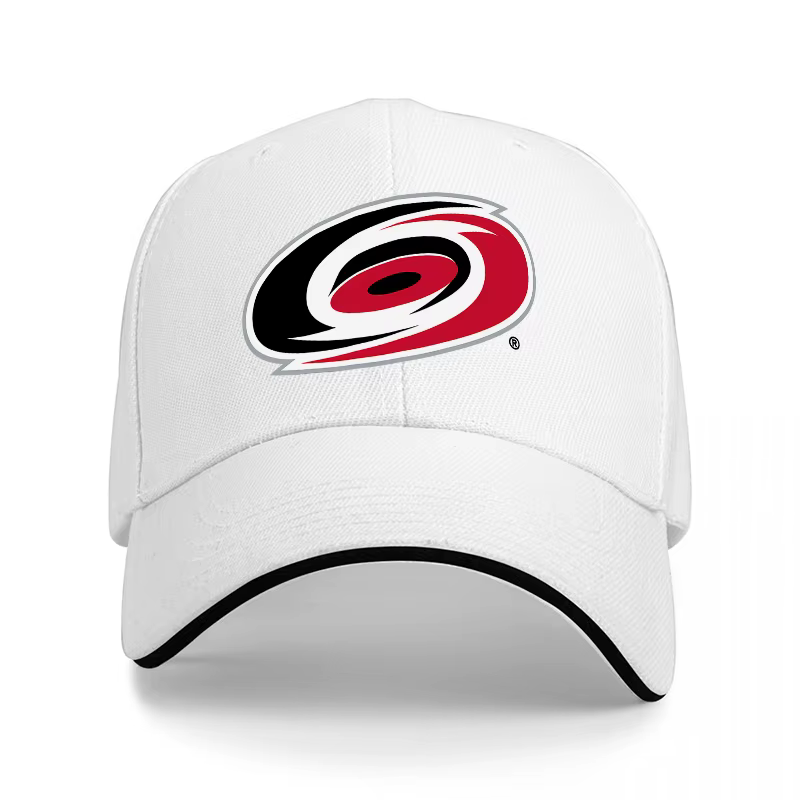 Casquette de baseball noire ajustable avec logo de l'équipe de la LNH Carolina Hurricanes, design br