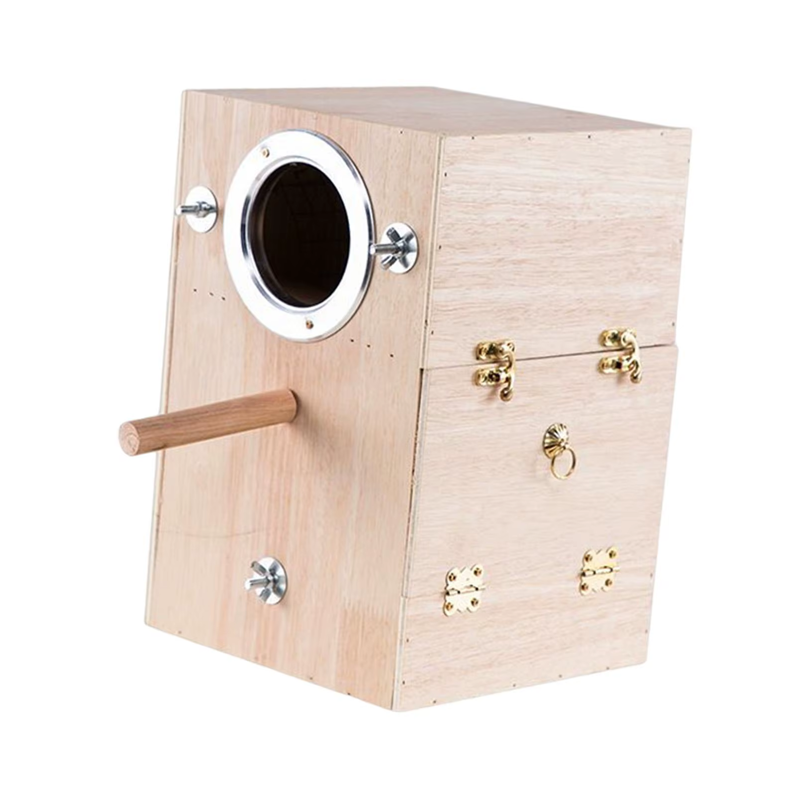 Boîte d'élevage de perroquets en bois, nichoir pour perruches, accessoires pour petits oiseaux moyen