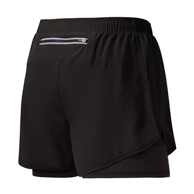 Short de course pour hommes, séchage rapide, Fitness, noir, Double couche, nouveau Sport, entraîneme