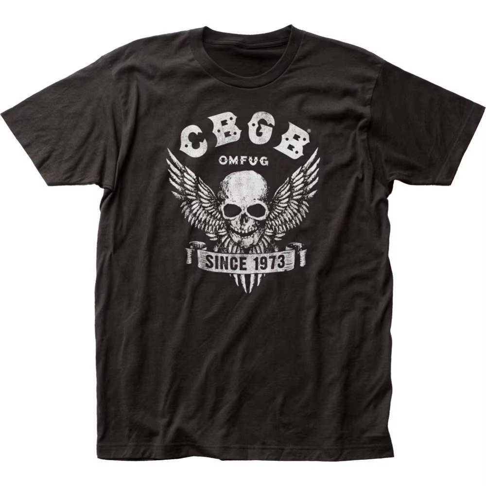 CBGB 1973 Present T-shirt pour homme, T-shirt imprimé avec motif de groupe de rock classique, adapté
