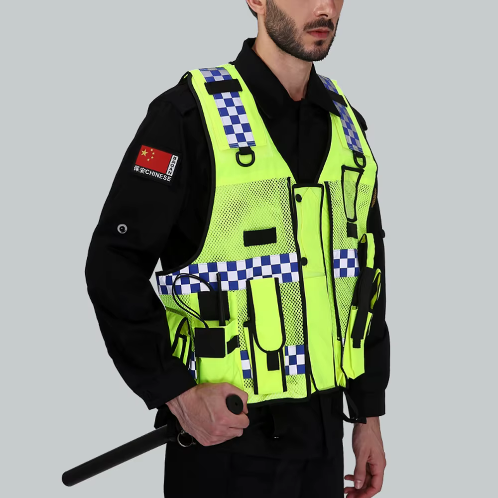 Vêtements de travail haute visibilité, gilet de travail en maille de Police, multi-poches, pour trav
