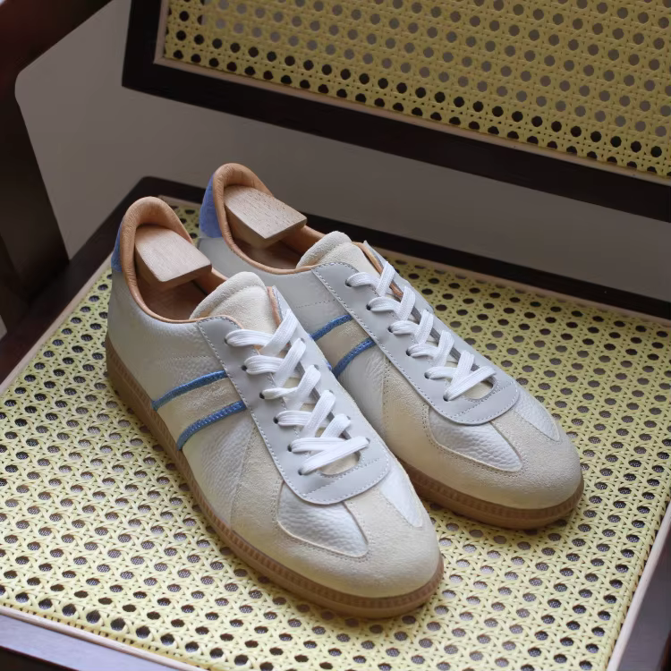 Nouvelles baskets de sport allemandes pour hommes, en cuir véritable de luxe, à lacets, chaussures p