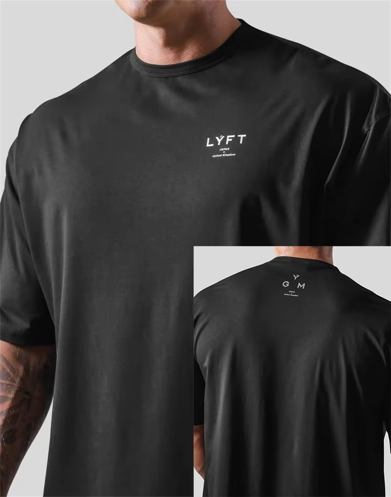 CircFT JP & UK-T-shirt à manches courtes pour homme, 100% coton, vêtement de fitness, de musculation