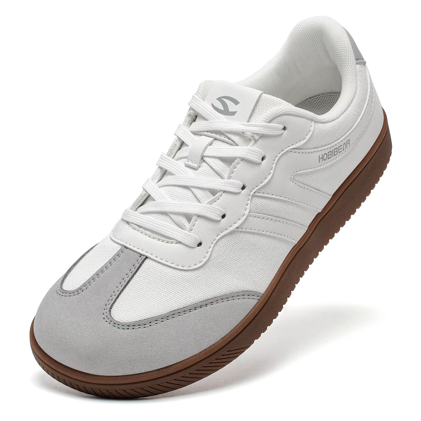 HOBIBEAR chaussures à bout large hommes femmes tissu minimaliste Sneaker à lacets chaussures de marc