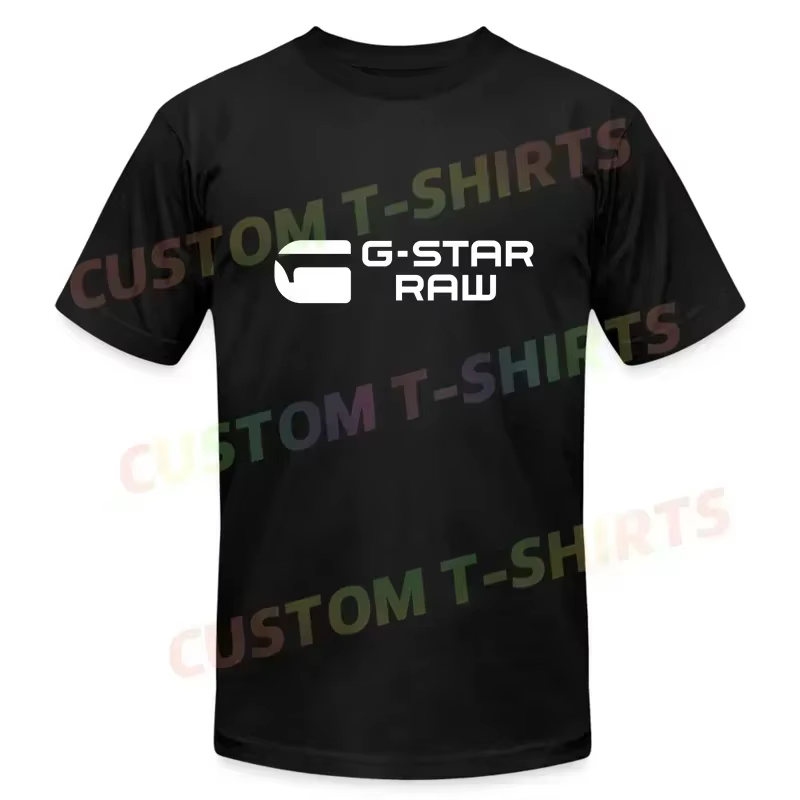T-shirt d'été pour hommes, décontracté, avec Logo G-Stars Raw, manches courtes, graphique, 100% coto