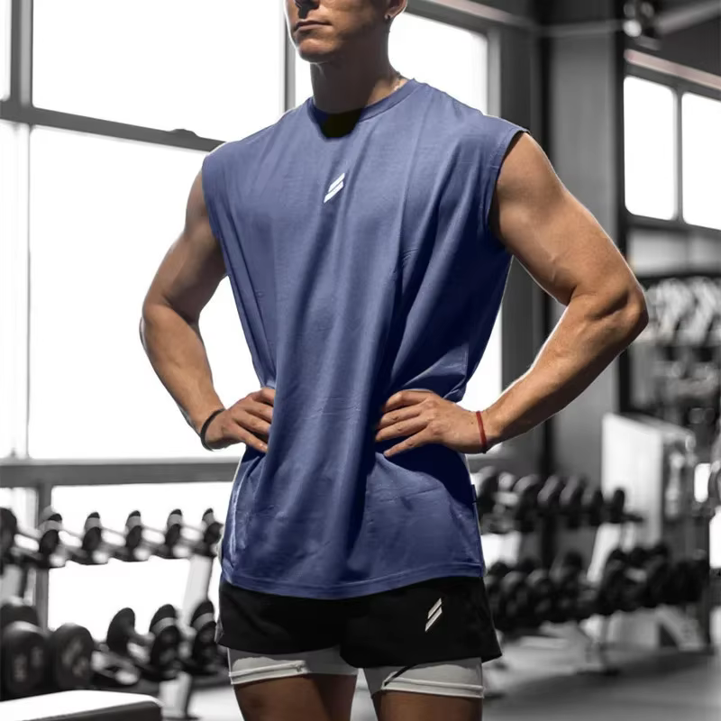 T-shirt sans manches pour hommes, séchage rapide, Fitness, musculation, mode, gilet de basket-ball, 