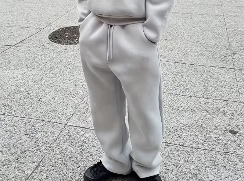 Pantalon de survêtement surdimensionné à jambes larges pour hommes, grande taille, coupe ample, tail