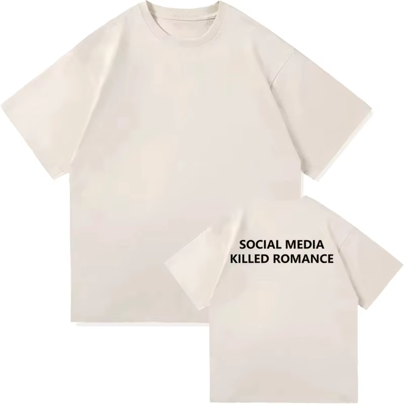 2026 nouveaux médias sociaux tué Romance été T-Shirt hommes femmes esthétique saint valentin imprimé