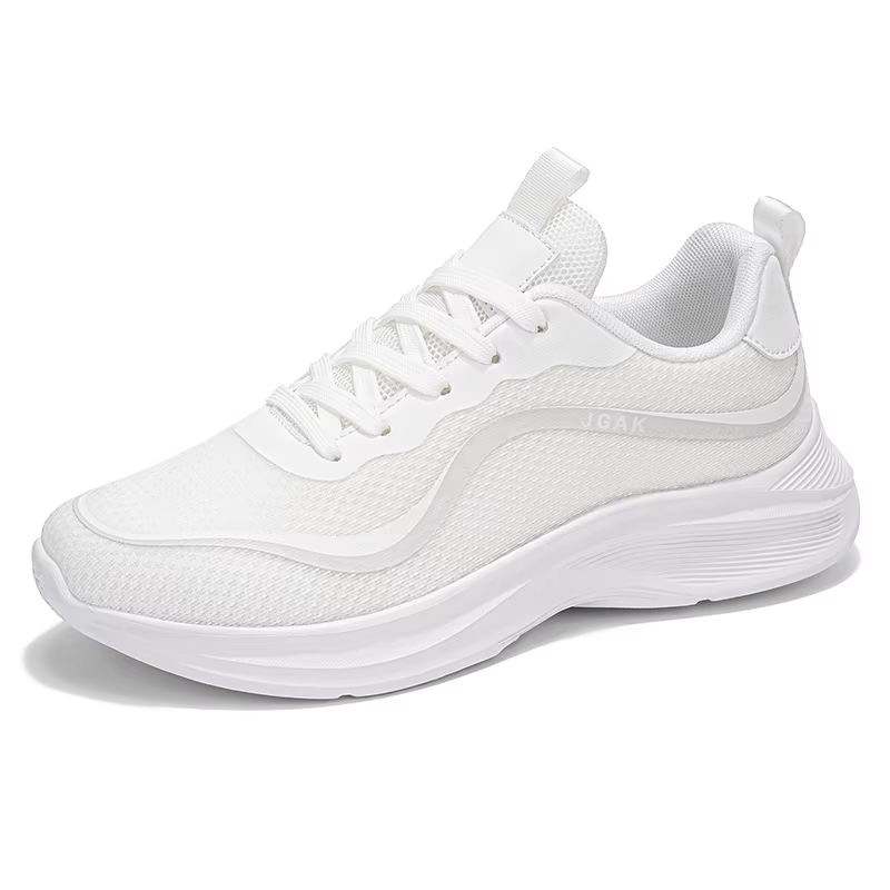 Baskets blanches de grande taille pour hommes, légères, respirantes, chaussures de sport décontracté