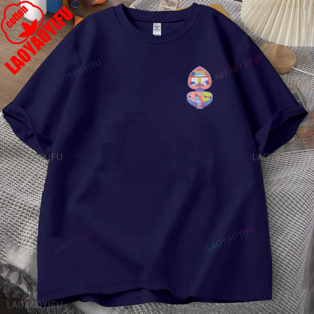 Polly poche imprimé t-shirts hauts Polly poche lettre vêtements respirant Camisetas nostalgie rétro 