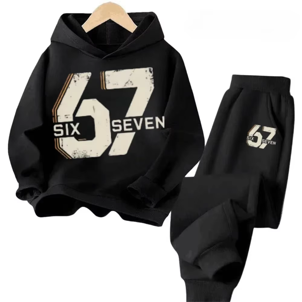Ensemble sweat à capuche et pantalon 2 pièces pour garçons et filles, survêtement décontracté street