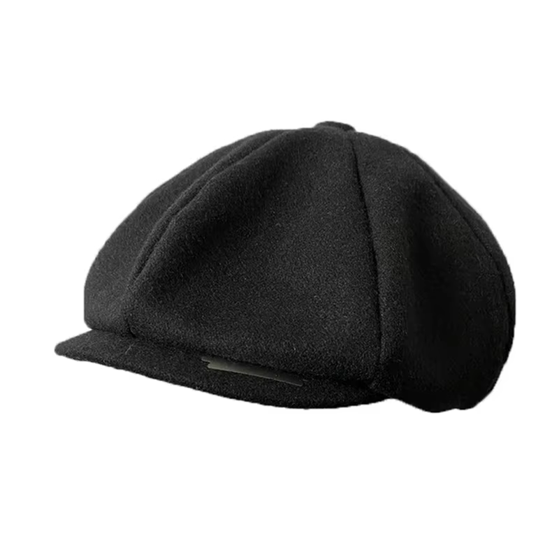 Casquettes de journal avec lame mode hommes laine mélange casquette plate Peaky chapeau conduite cha
