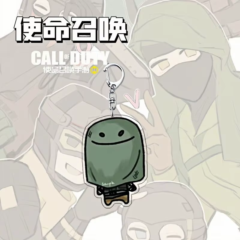 Call of Duty Ghost Soap Keegan jeu périphérique dessin animé version Q acrylique porte-clés livre em
