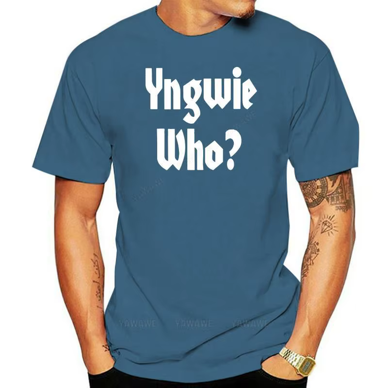 T-shirt unisexe à manches courtes, Vintage, Yngwie J. Malmsteen guitarrista heavy metal, réimpressio
