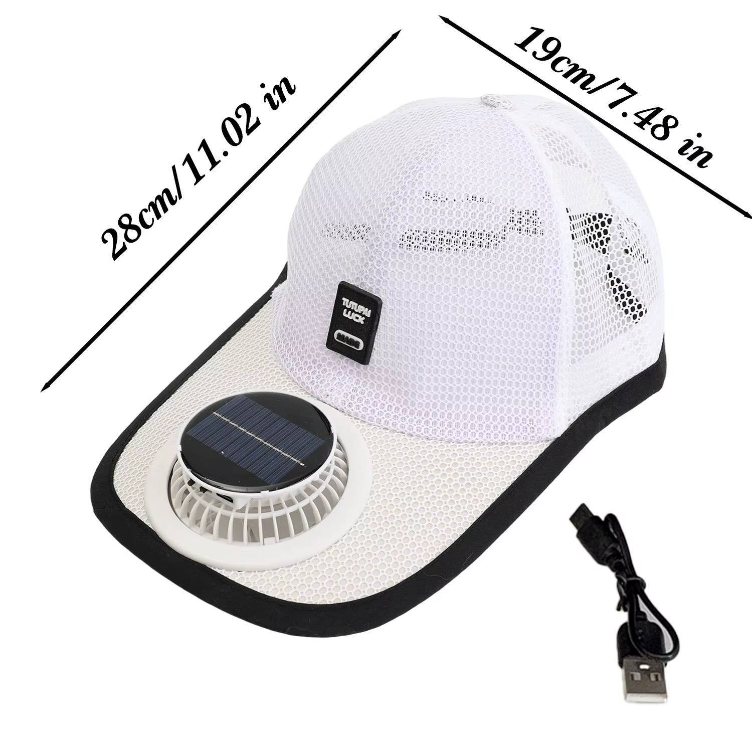 Casquette solaire avec ventilateur, respirante en maille pour l'été, protection solaire, chapeau de 