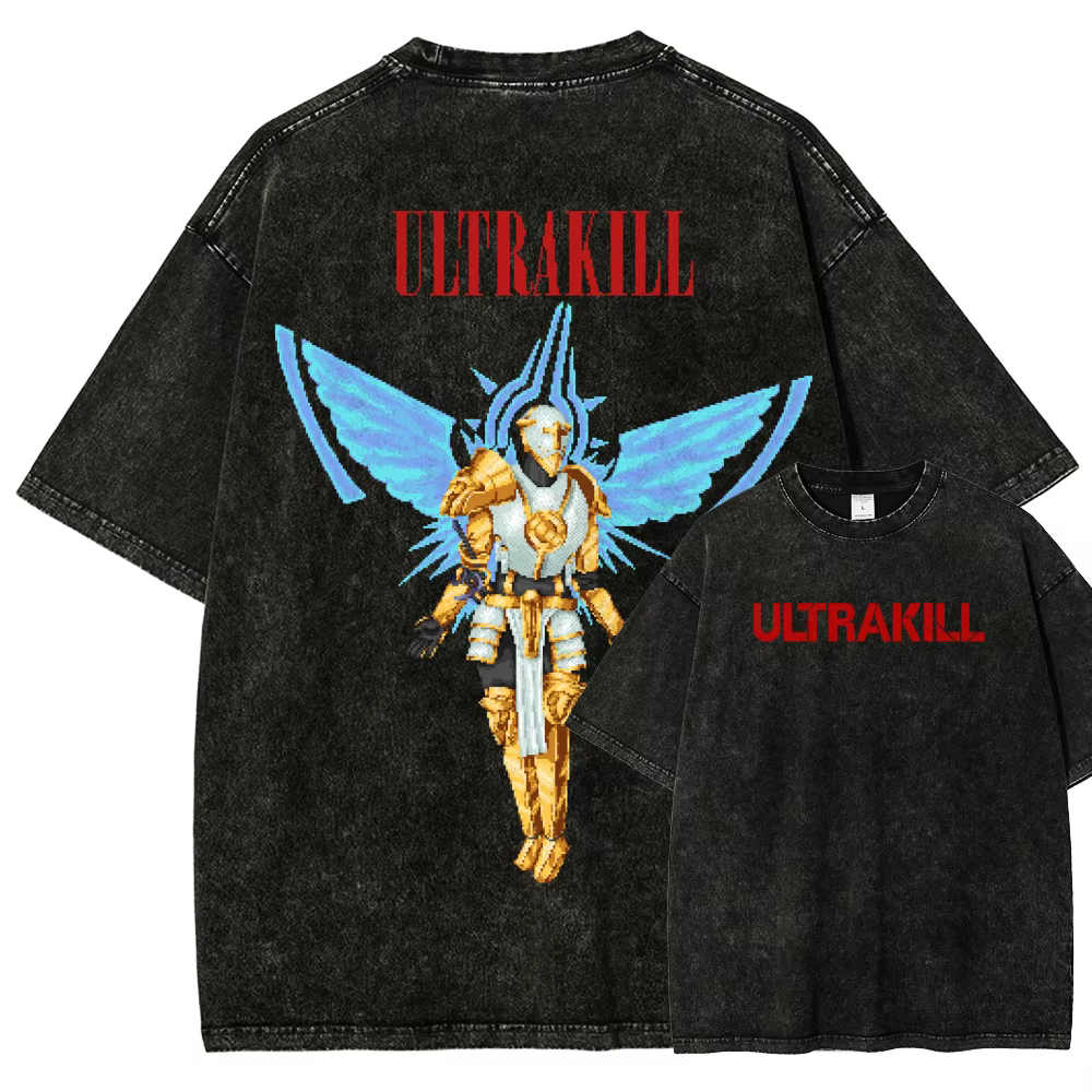 T-shirt délavé ULTRAKILL, vêtements de toutes saisons, vêtements personnalisés, grande taille, unise