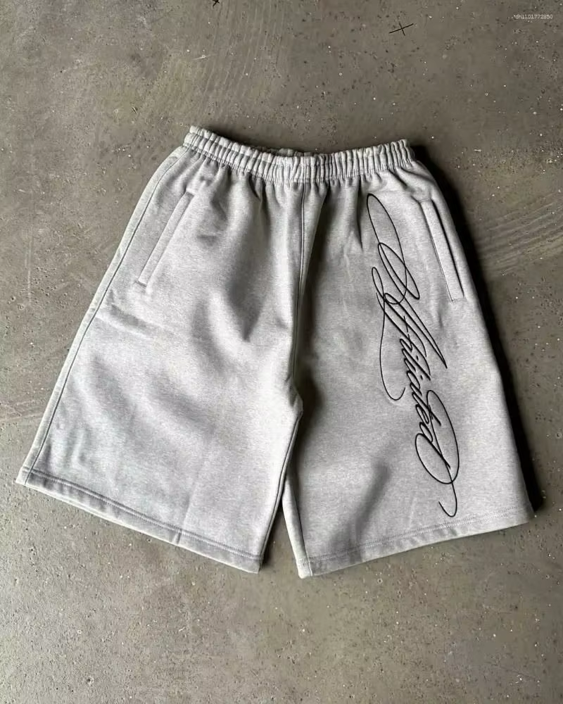 Shorts pour hommes Streetwear Rétro Américain Hip Hop Graffiti Lettres Ample Sport Jogging Été Décon