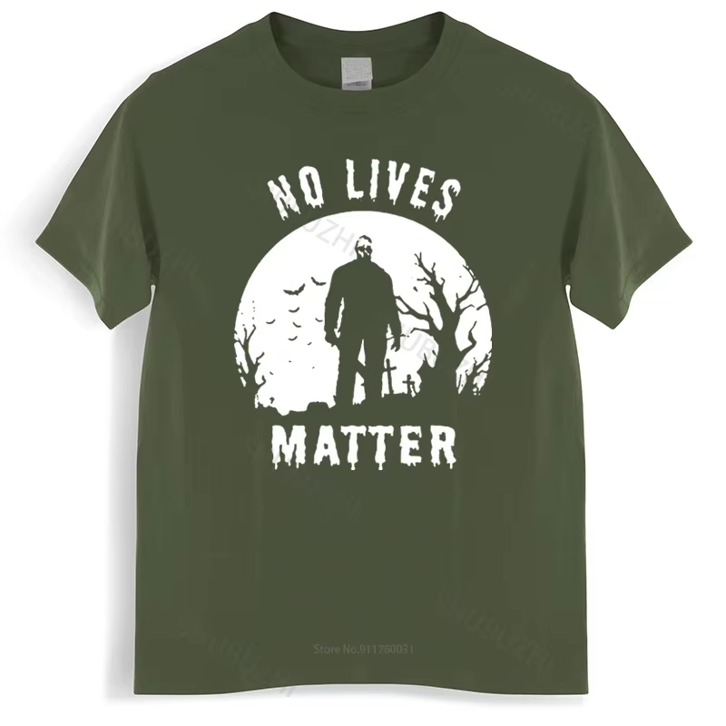 T-shirt d'été pour hommes No Lives Matter Michael Myers Halloween horreur drôle t-shirt unisexe t-sh