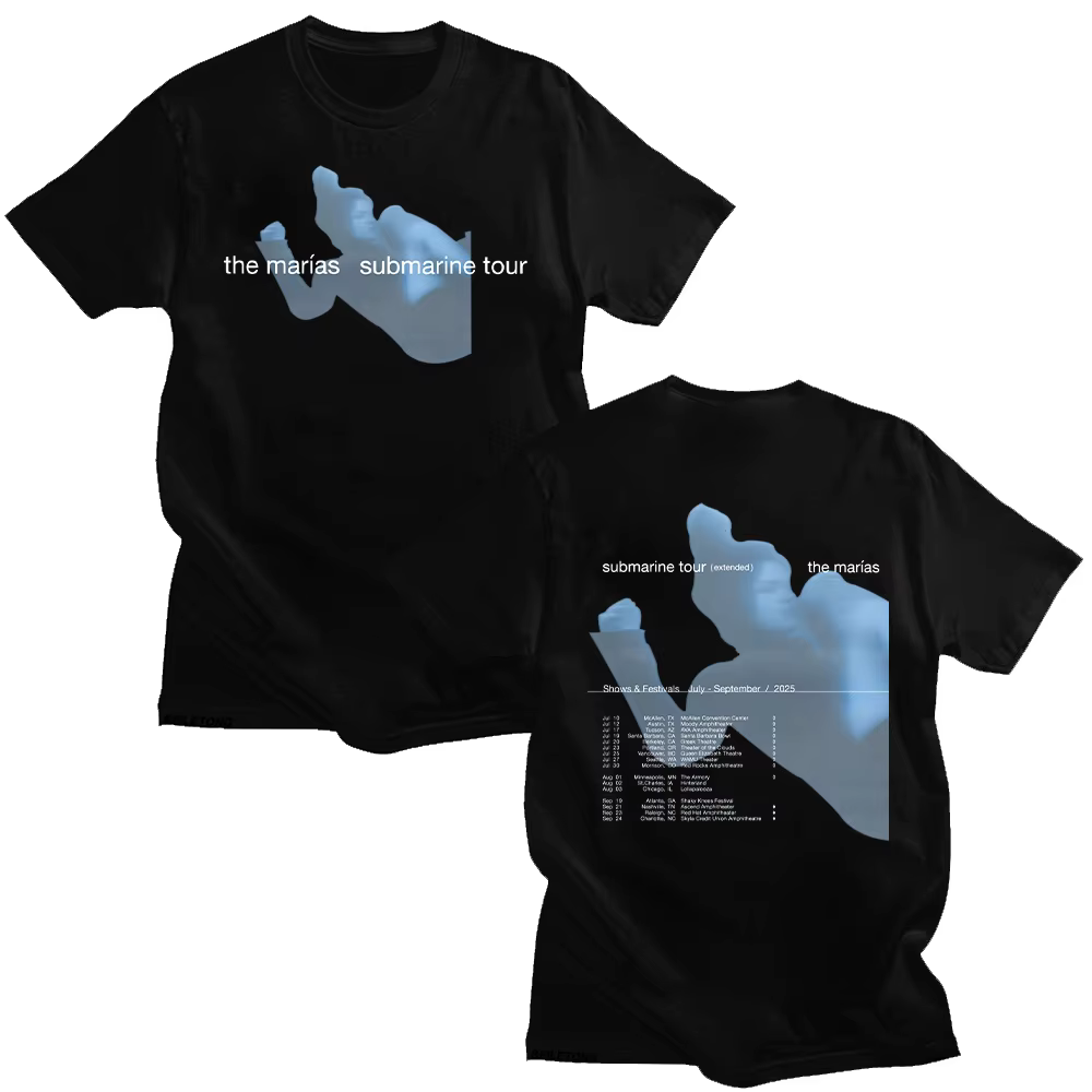 The Marias Submarine Tour 2025 T-shirts Hommes Femmes Vêtements Surdimensionné Vintage Unisexe Haute